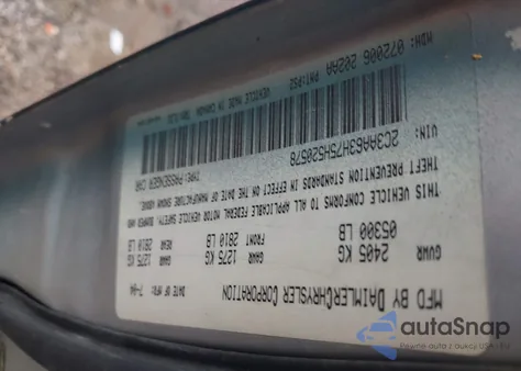 2005 Chrysler 300C from USA, damaged, VIN 2C3AA63H75H520578